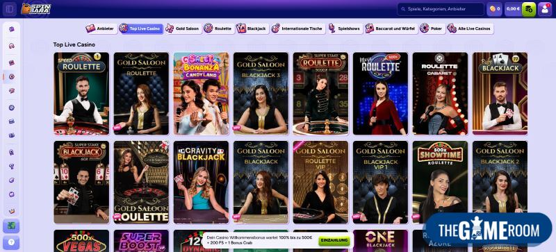 Live Dealer Blackjack Casino Auswahl